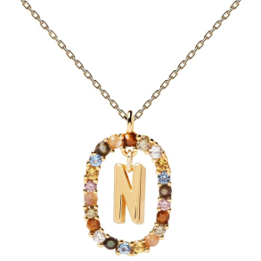 LETTER N NECKLACE - Forgyldt Halsk�de