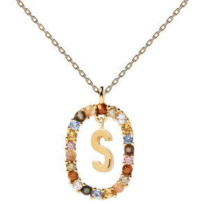 LETTER S NECKLACE - Forgyldt Halsk�de