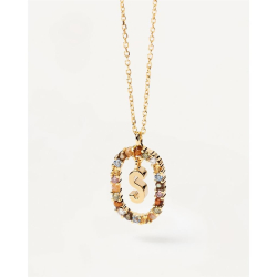 LETTER S NECKLACE - Forgyldt Halsk�de