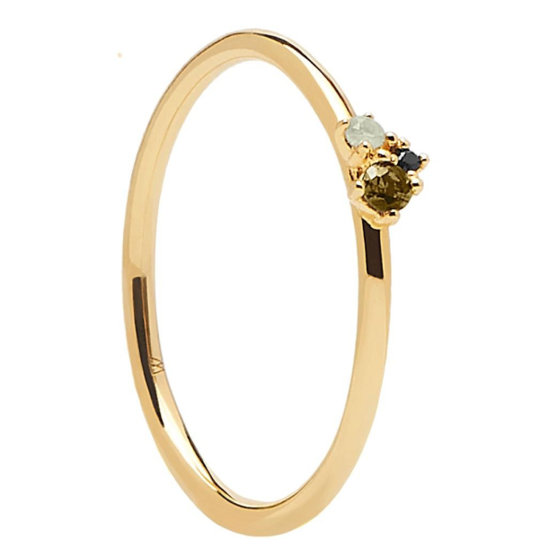 LIME BLUSH RING - Forgyldt Ring