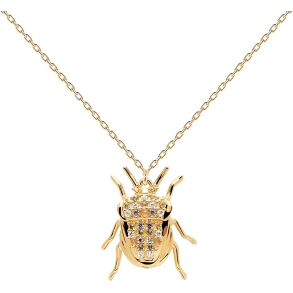 LUCK BEETLE AMULET NECKLACE - Forgyldt Halsk�de