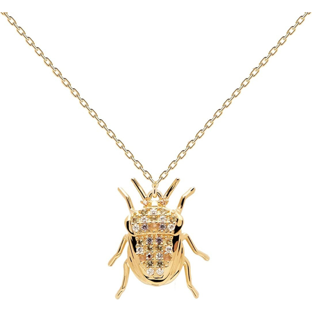 LUCK BEETLE AMULET NECKLACE - Forgyldt Halskde