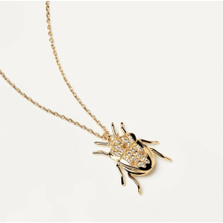 LUCK BEETLE AMULET NECKLACE - Forgyldt Halsk�de