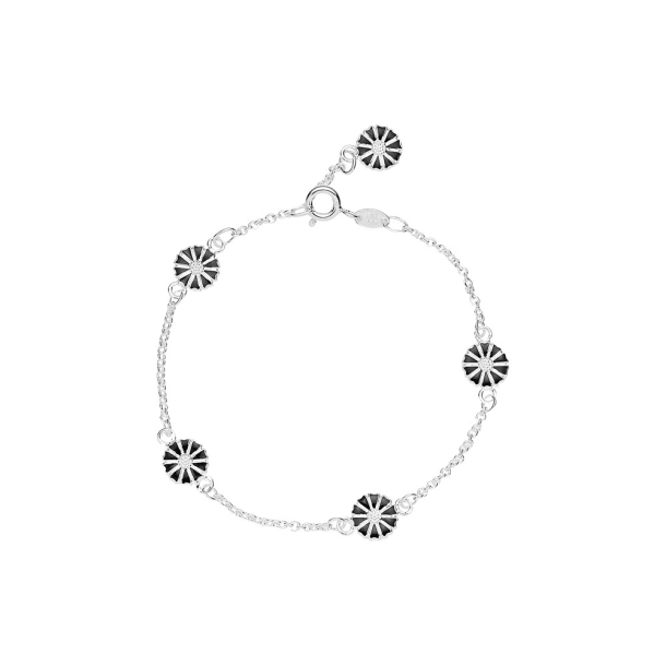 Marguerit Armbnd 5x7mm sort sort