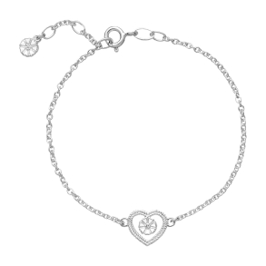 MARGUERIT ARMB�ND S�LV SNOET HJERTE 