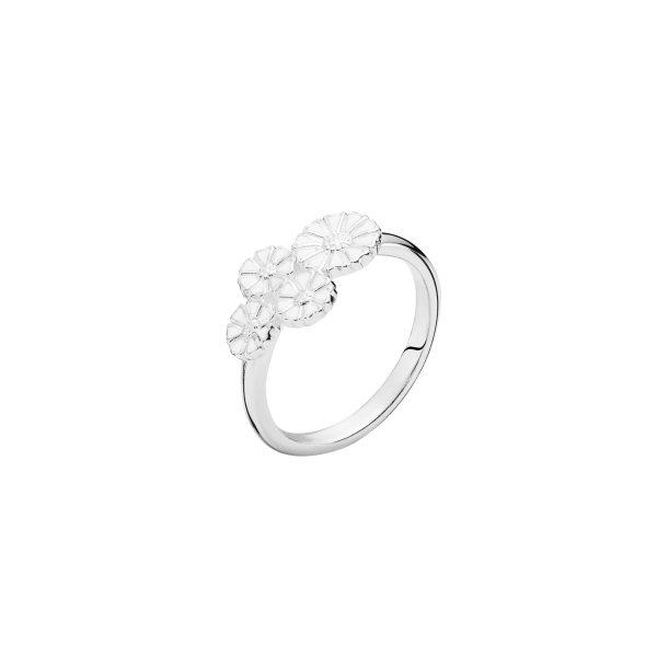 MARGUERIT RING SLV HVID EMALJE