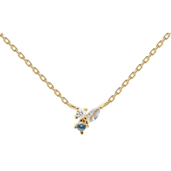 MIDNIGHT BLUE NECKLACE - Forgyldt Halsk�de