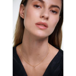 MIDNIGHT BLUE NECKLACE - Forgyldt Halsk�de