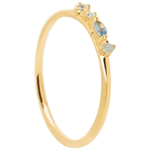 MIDNIGHT BLUE RING - Forgyldt Ring