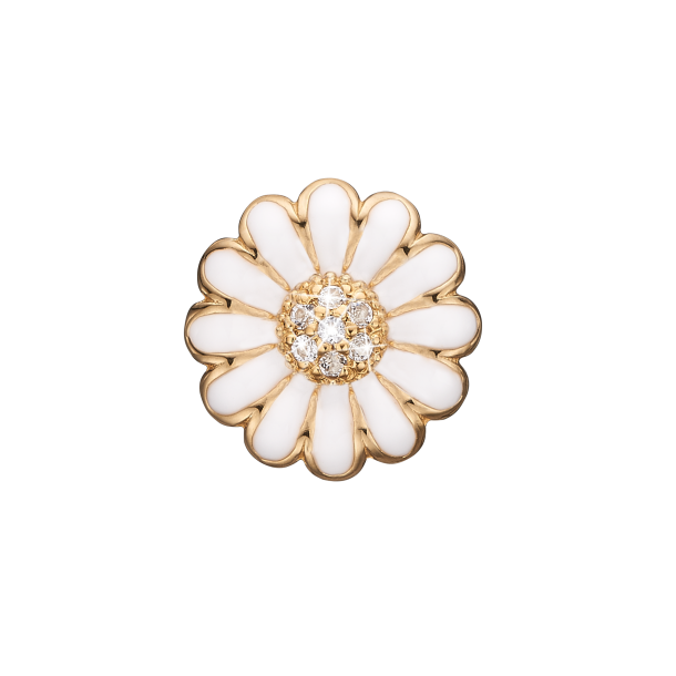 Øreclips White/Forgyldt Sølv