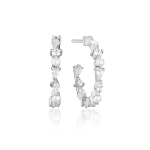 reringe Adria Creolo medio - med ferskvandsperler og hvide zirkoner.