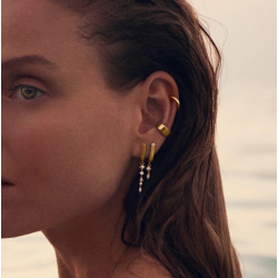 reringe Adria Pendolo - 18 karat forgyldt, med ferskvandsperle og hvide zirkoner.