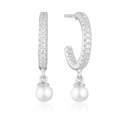 reringe Ellera Perla medio - med hvide zirkoner og ferskvandsperle.