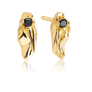 reringe Vulcanello Parvus - 18 kt. Forgyldt med sorte zirkoner