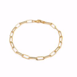 Paperclip armbnd - 8 kt rdguld