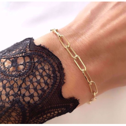 Paperclip armbnd - 8 kt rdguld