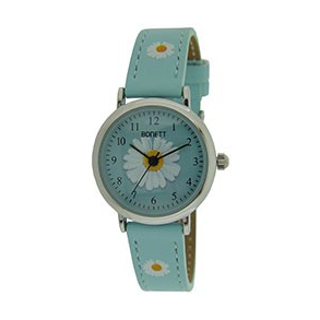 Pige ur - Bl� med marguerit