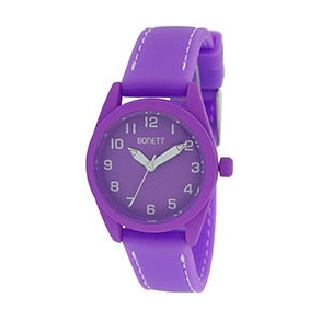 Pige ur - Mat lilla med tal