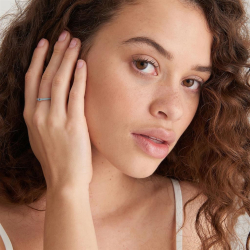 Powder Blue Enamel - Forgyldt Ring