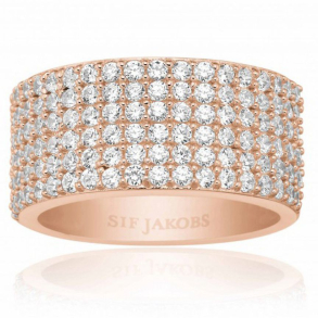 Corte Cinque Forgyldt Slv Ring fra Sif Jakobs SJ-R10766-CZ-RG