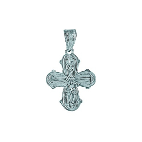 RHOD. S�LV DAGMAR KORS H�NDGRAVERET 15 x18 mm