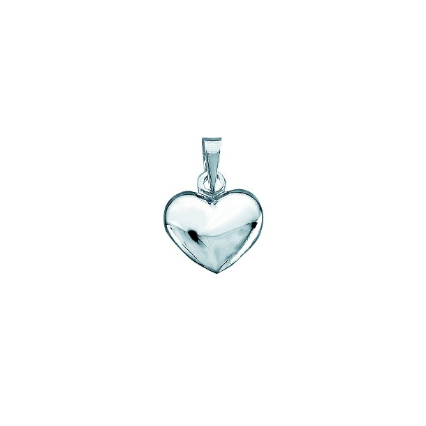RHOD. SLV HJERTE, 11,7 x 10,3 mm