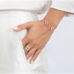 Ring Biella Piccolo med hvide zirkoner