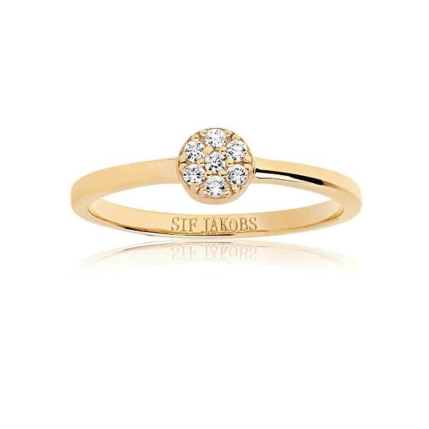 Ring Cecina - 18 kt. Forgyldt med hvide zirkoner