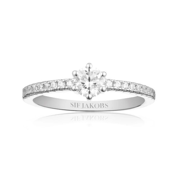 Ring Ellera Uno Grande - med hvide zirconia