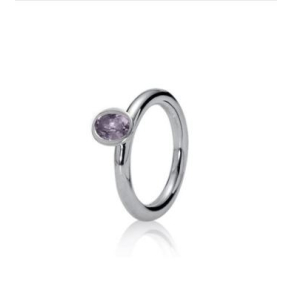 Ring, sterlingslv, lys ametyst