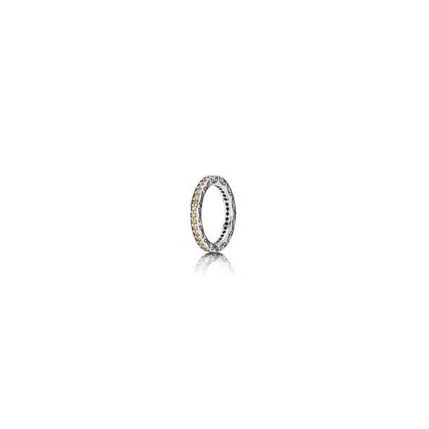 Ring, sterlingslv, ravfarvet zirkonia