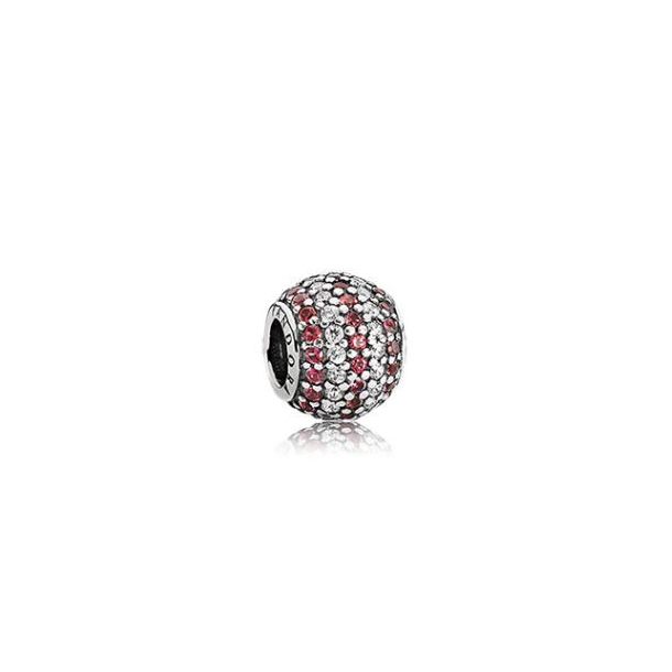 Røde nautiske pav&eacute; striber, charm