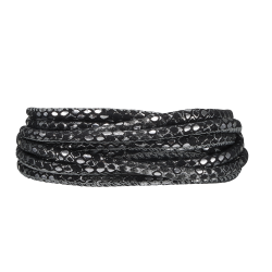Silver Black Armbnd 70