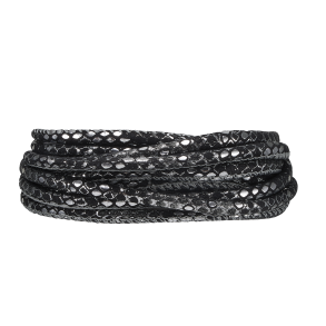 Silver Black Armbnd 70