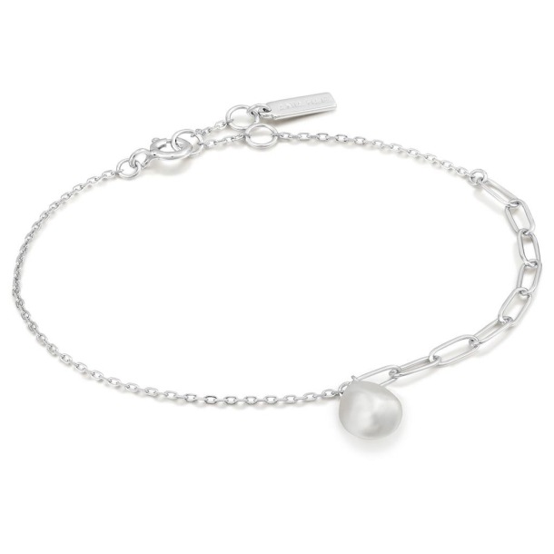Silver Pearl Chunky - Slv Armbnd