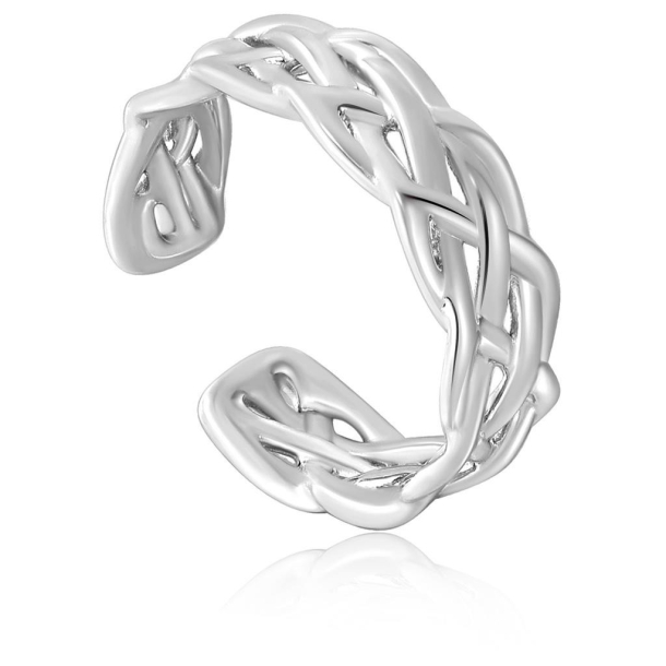 Silver Rope Wide - Slv Ring