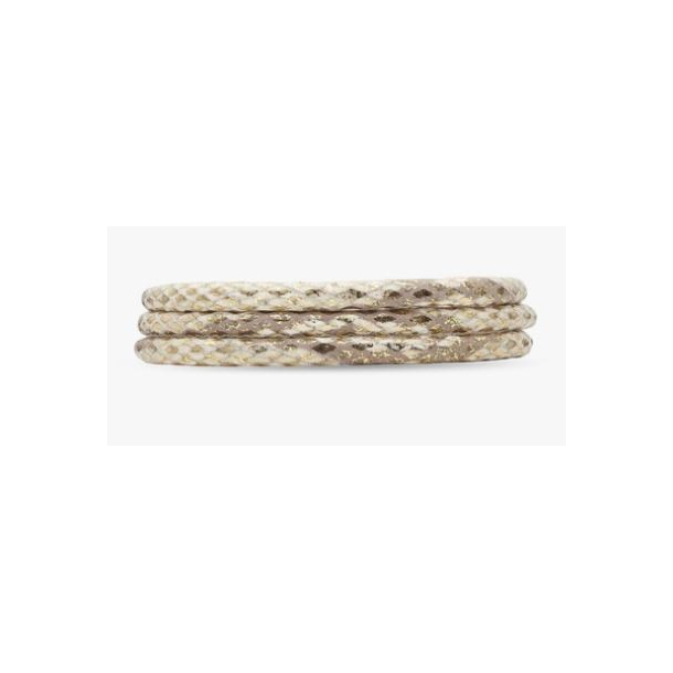 Slim Lderarmbnd - Gold Snake 70 cm