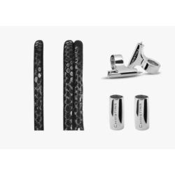 Slim Lderst Til Ur - Silver Black