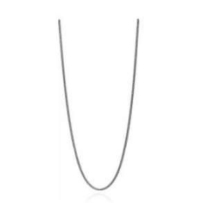 Sort rhodium panser halskde i slv