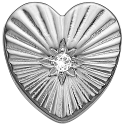 Sunshine Heart Slv Charms