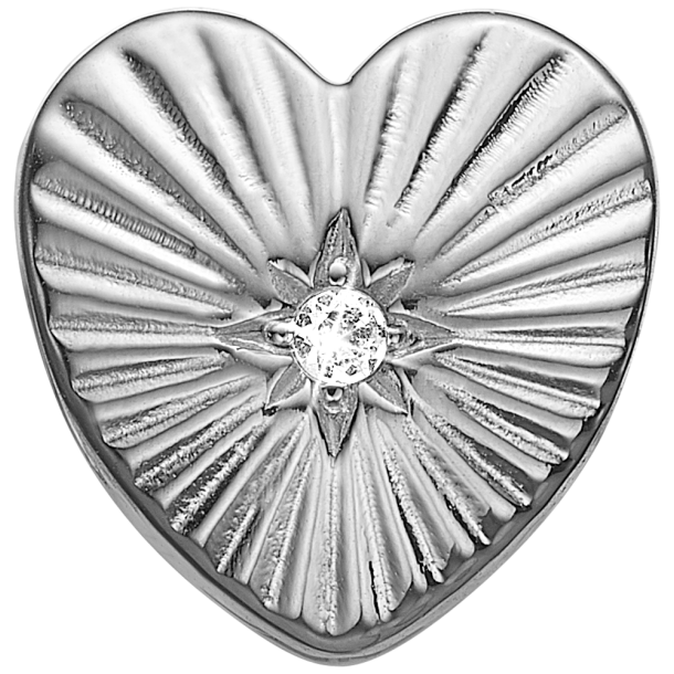 Sunshine Heart Slv Charms