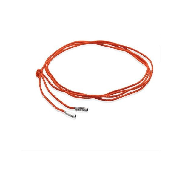 Tekstilsnor, slvender, orange, 100 cm