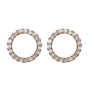 Topaz Sparkling Circle Rose Forgyldt S�lv