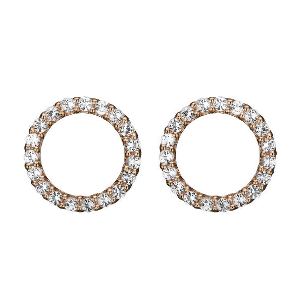 Topaz Sparkling Circle Rose Forgyldt Slv