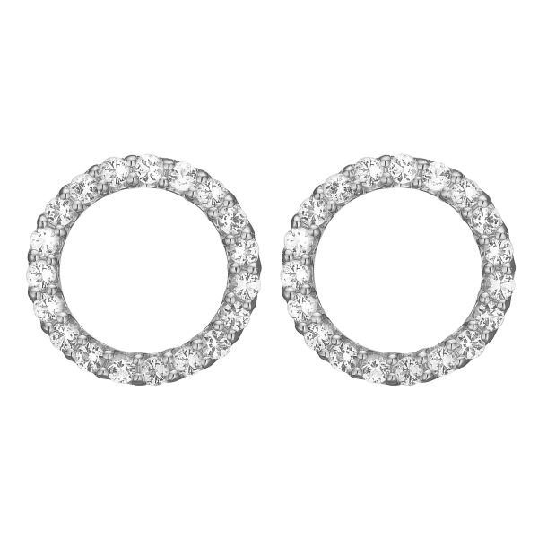 Topaz Sparkling Circle Sølv