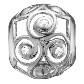 Triple Spiral Charms slv