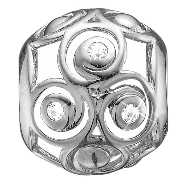 Triple Spiral Charms slv