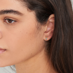 Turkis Gold Link Stud
